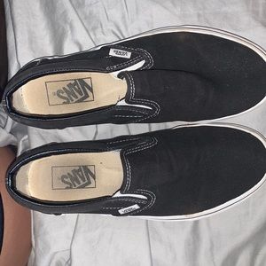 Black vans slip ons